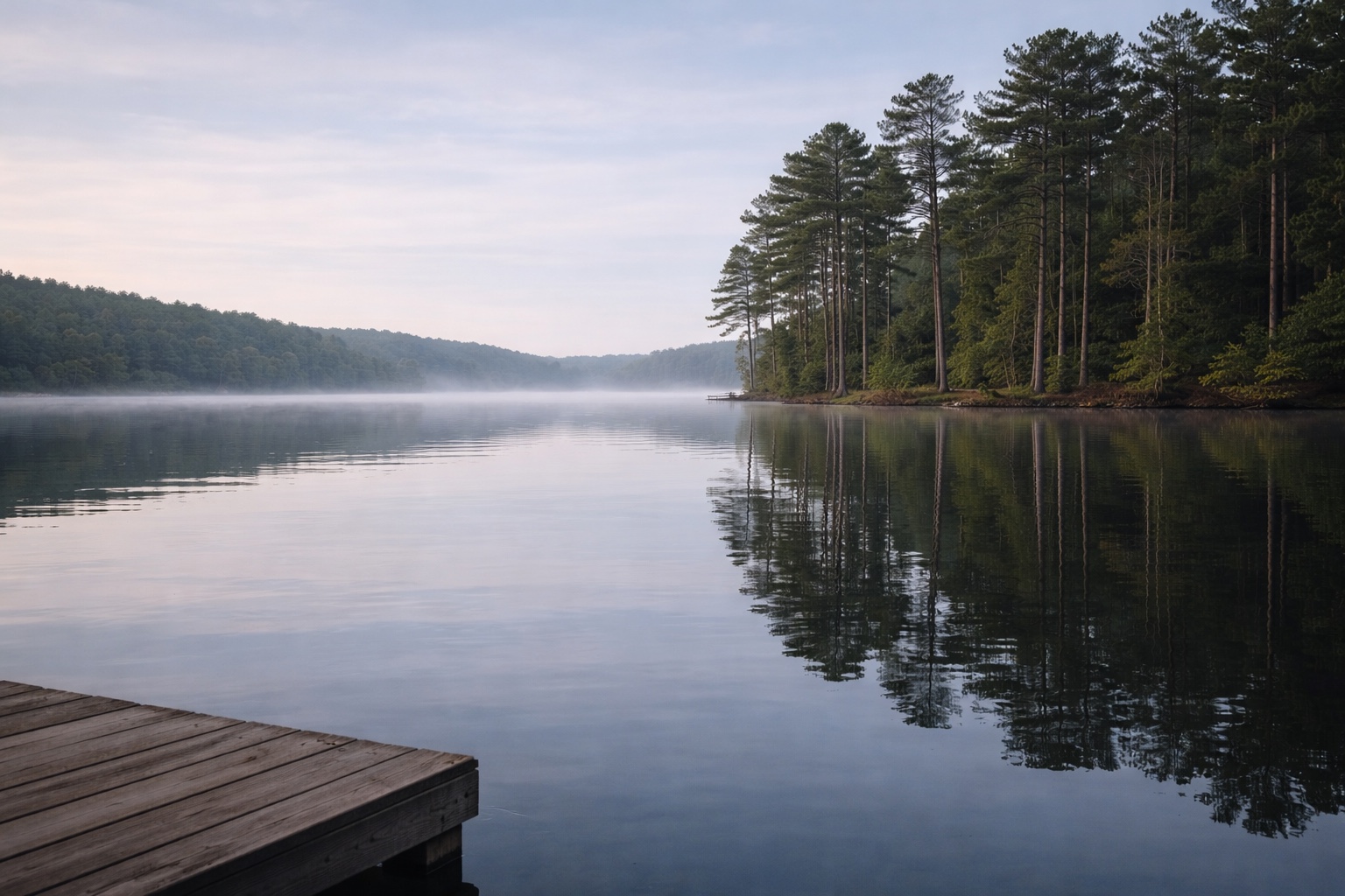 Calm morning on the lake