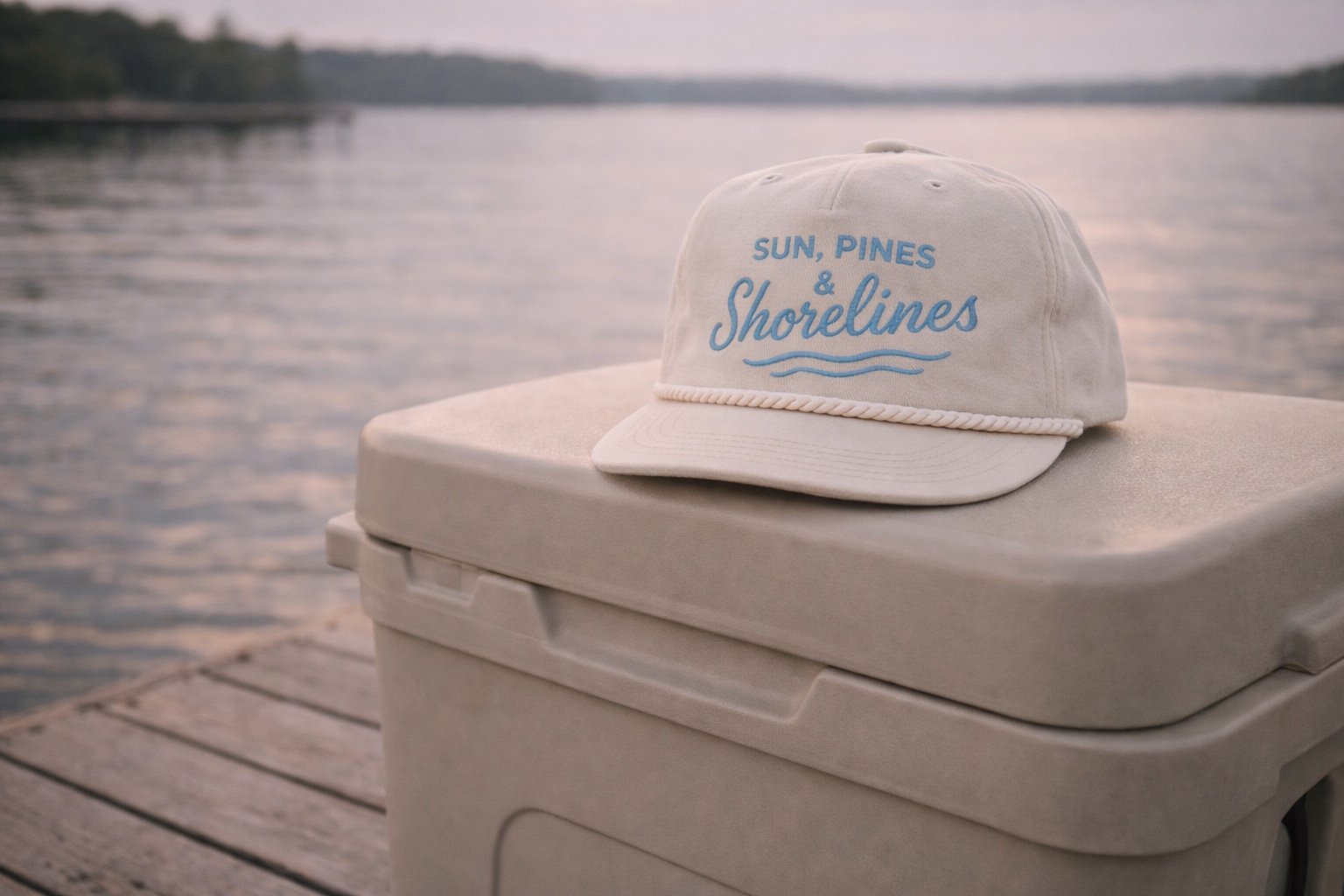 Carolina Lake Co. hat at the dock